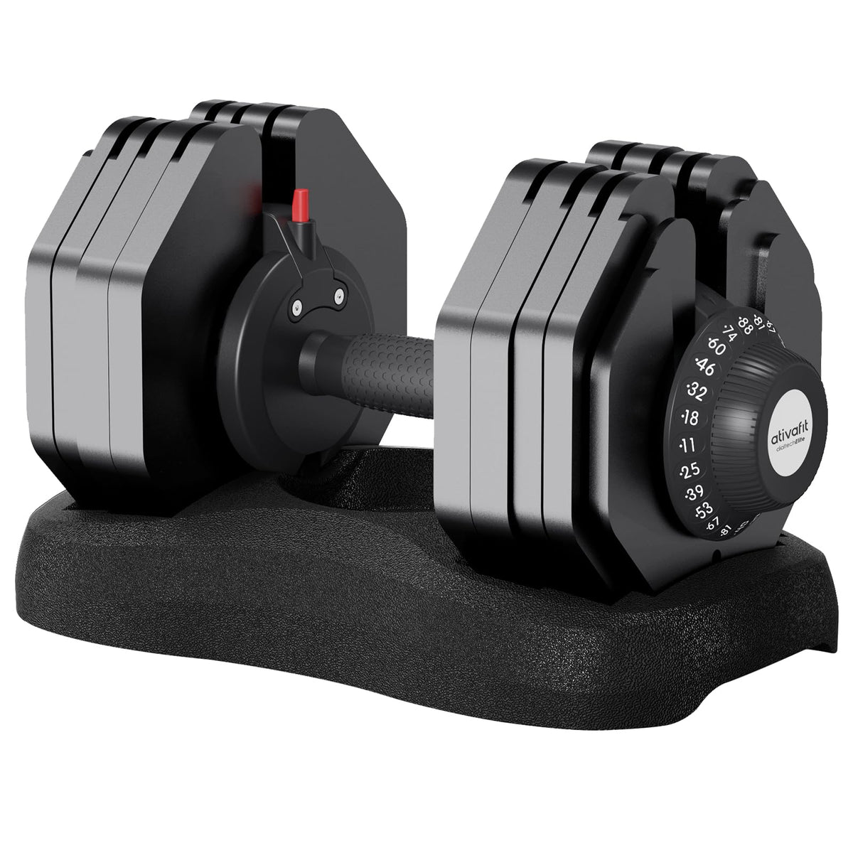 ATIVAFIT Adjustable Dumbbells Set, 5–88LB Quick Adjust Free Weights with Double Safety Lock & Anti-Slip Steel Handle, Space Saving Home Gym Equipment for Full Body Strength Training