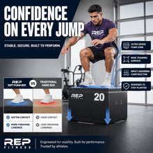 REP Fitness Stackable Soft Foam Plyo Box Set for Jump Training