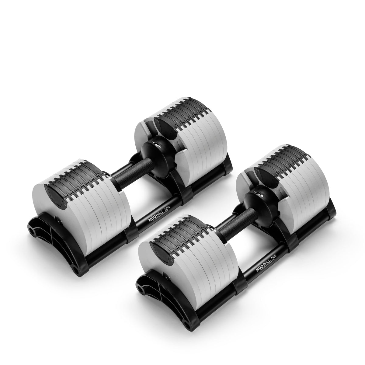 NÜOBELL® Adjustable Dumbbell Set, 5-50 LB or 5-80 LB, Easy Twist 2024-25 Model, All-In-One Weights Set (Pair) for Home, Original Manufacturer