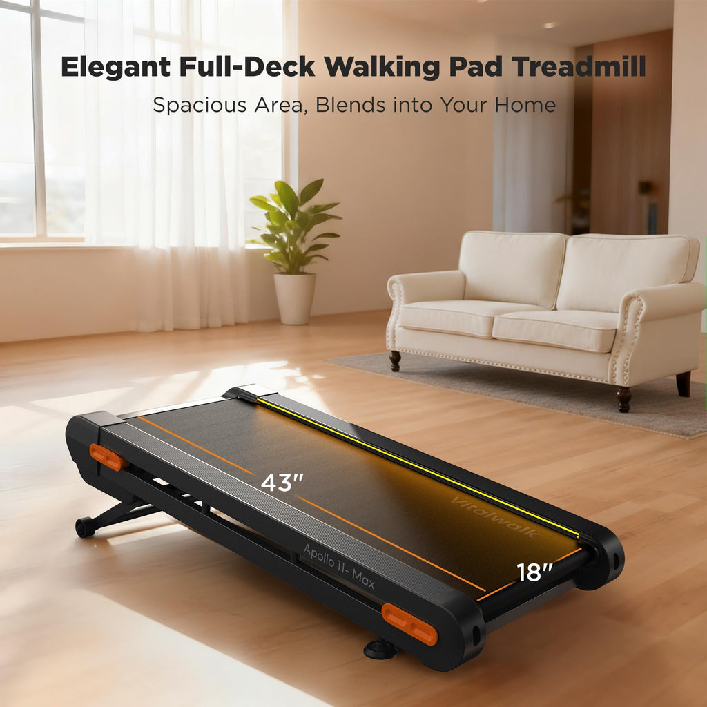 Vitalwalk Walking Pad with Incline 20%/12% Auto Treadmills for Home Small