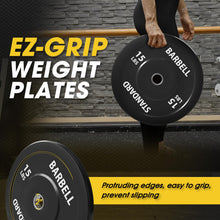 Mikolo 2-Inch Olympic Rubber Weight Plates with Steel Insert