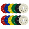 CAP 2-inch Olympic Bumper Plate Weight Set | 100-370 lbs | Multiple Colors | Storage Rack Optional