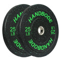 HANDBODE 2-Inch High-Bounce Bumper Plates, Olympic Weight Set, 10-650 lb