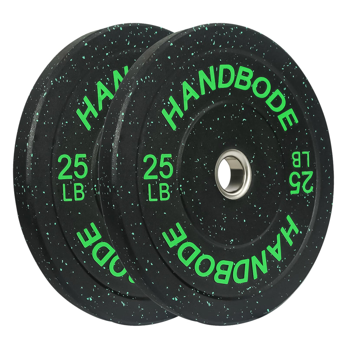 HANDBODE 2-Inch High-Bounce Bumper Plates, Olympic Weight Set, 10-650 lb