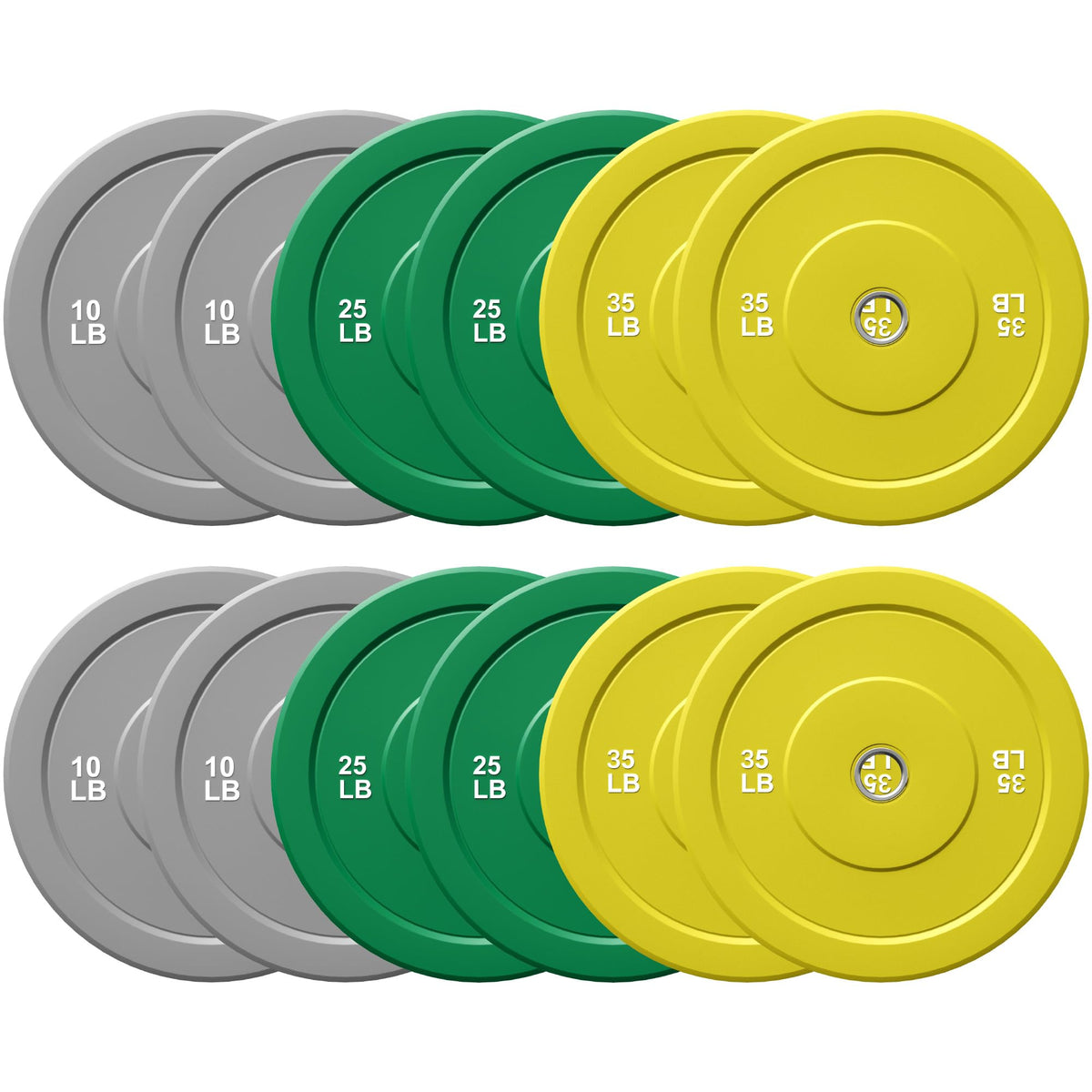 GOIMU Colored Olympic Bumper Weight Plate Set for Strength