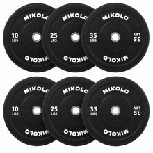 Mikolo 2-Inch Olympic Rubber Weight Plates with Steel Insert