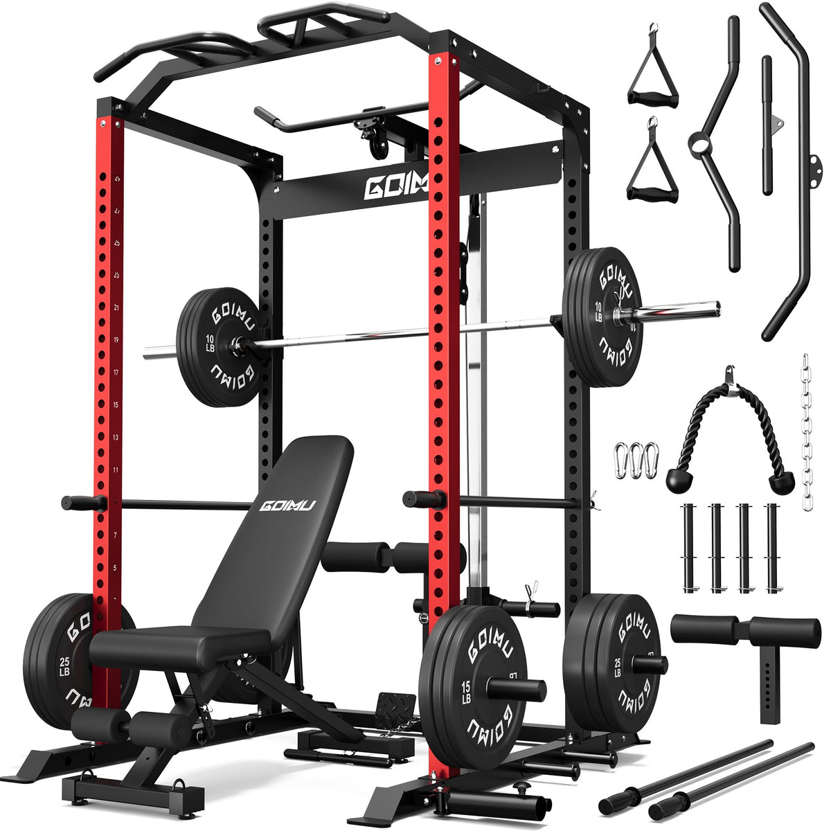 GOIMU C1-V4 Pro Power Cage with LAT Pulldown System