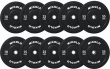 Mikolo 2-Inch Olympic Rubber Weight Plates with Steel Insert