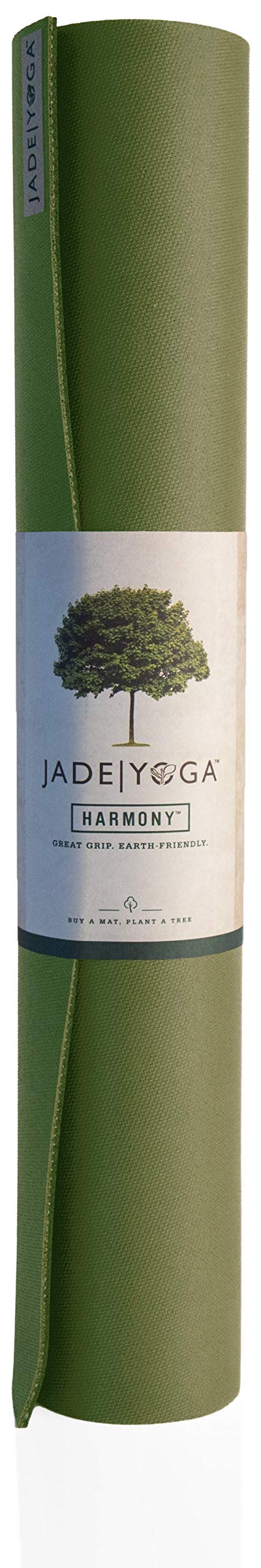 JadeYoga Harmony Yoga Mat - Durable & Thick Gym Fitness Mat, Non-Slip Natural Rubber Yoga Mat - Home Exercise & Stretching Mat, Workout Mat - Yoga, Pilates & Meditation for Women & Men