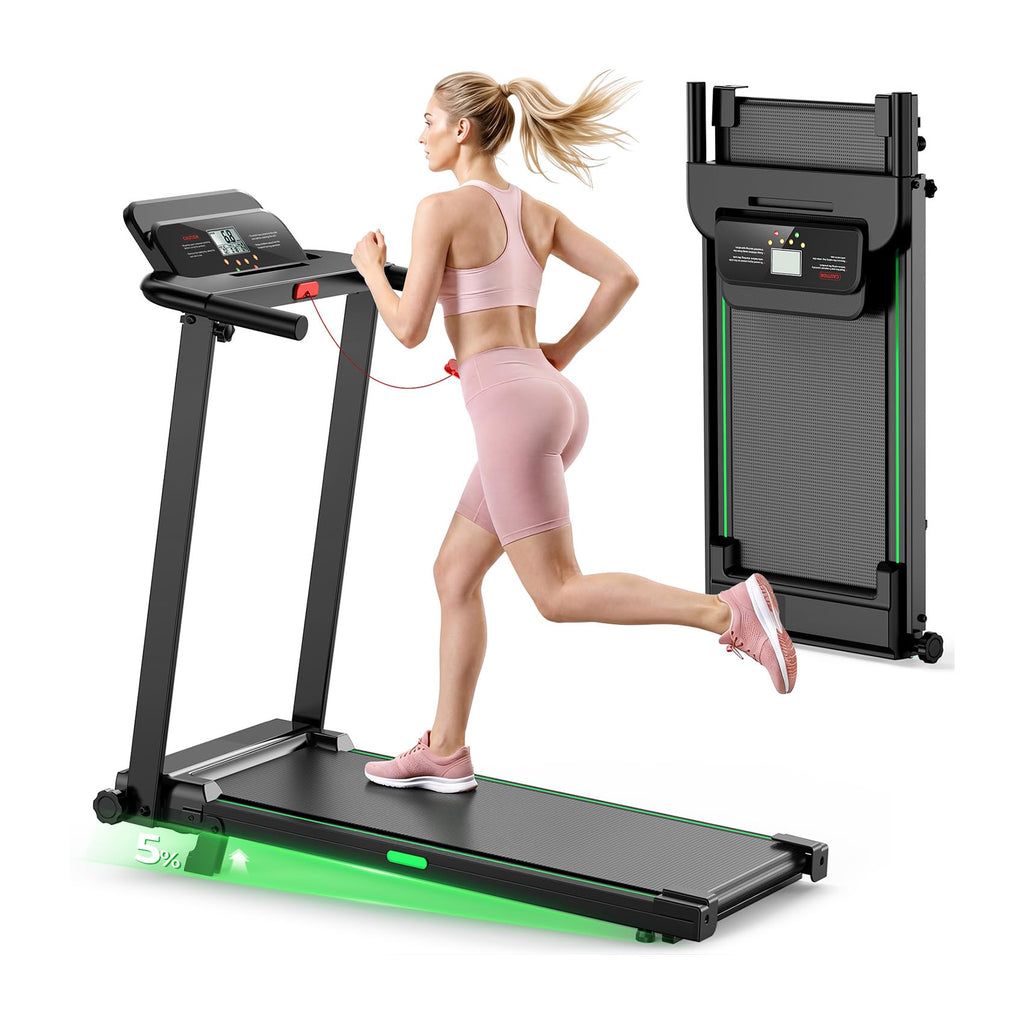 Treadmills for Home, Walking Pad with Incline, Caminadoras para Hacer Ejercicio, 0.6-6.2 MPH Portable Foldable Under Desk Caminadora, Eléctrica Casa Tredmill, Folding Compact Running Machine