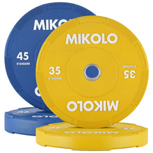 Mikolo 2-Inch Olympic Rubber Weight Plates with Steel Insert