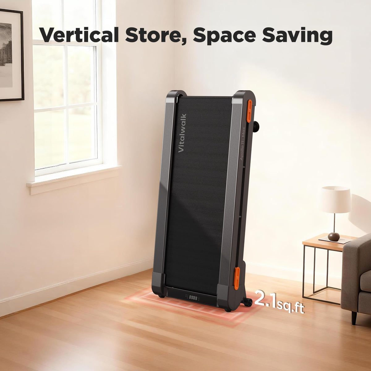 Vitalwalk Walking Pad with Incline 20%/12% Auto Treadmills for Home Small