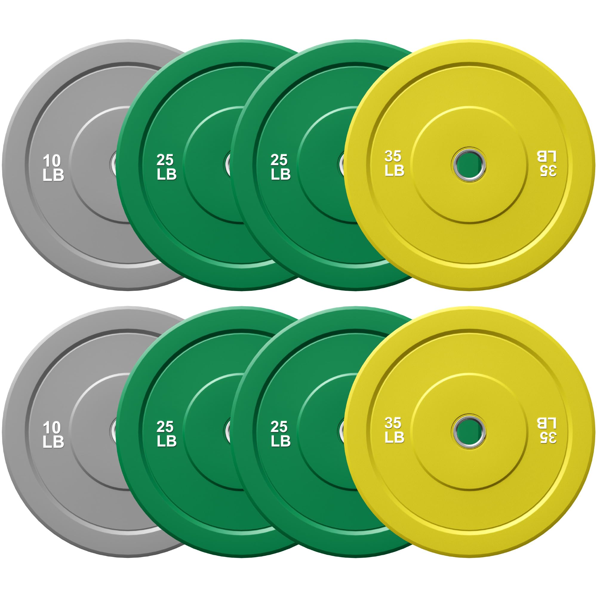 GOIMU Colored Olympic Bumper Weight Plate Set for Strength