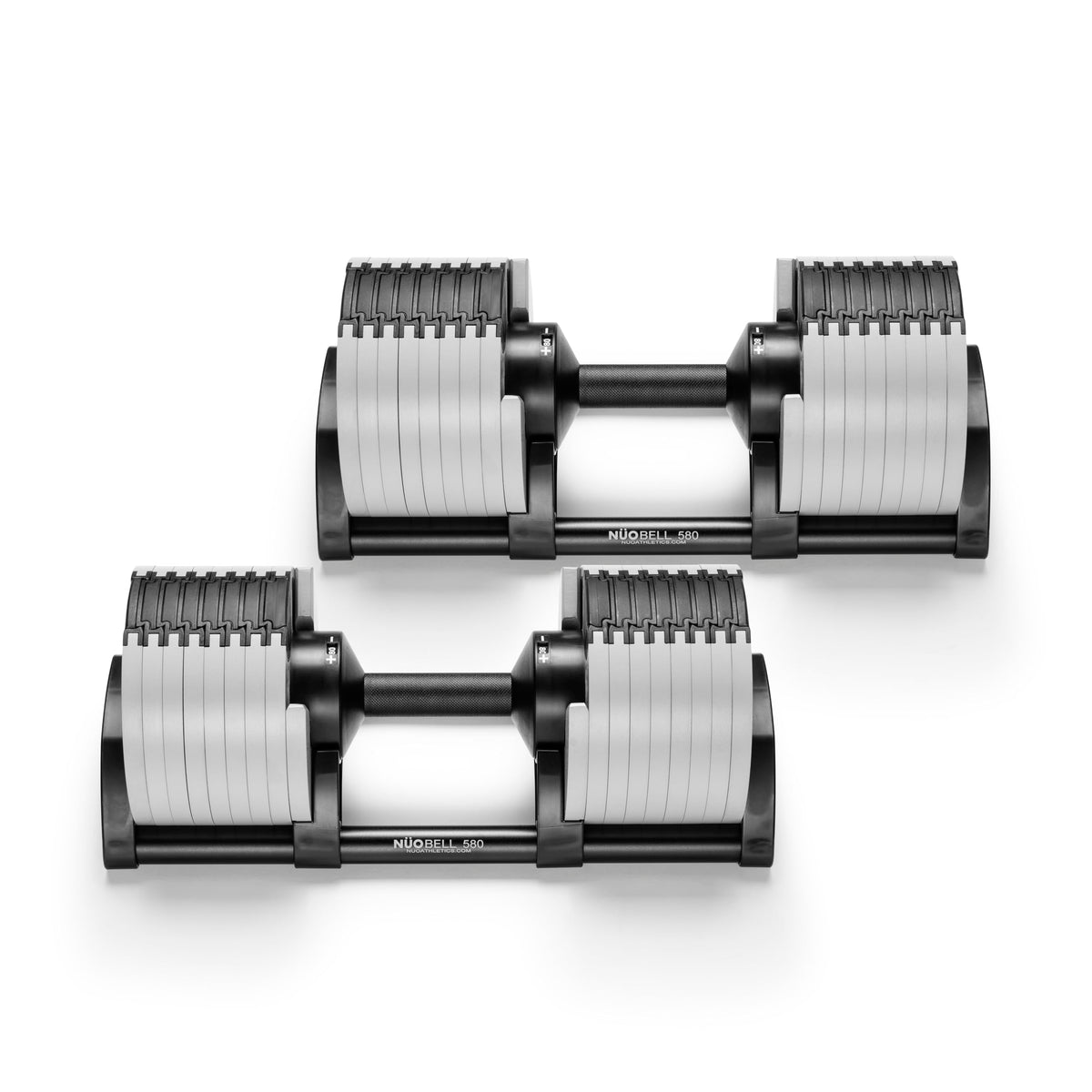NÜOBELL® Adjustable Dumbbell Set, 5-50 LB or 5-80 LB, Easy Twist 2024-25 Model, All-In-One Weights Set (Pair) for Home, Original Manufacturer
