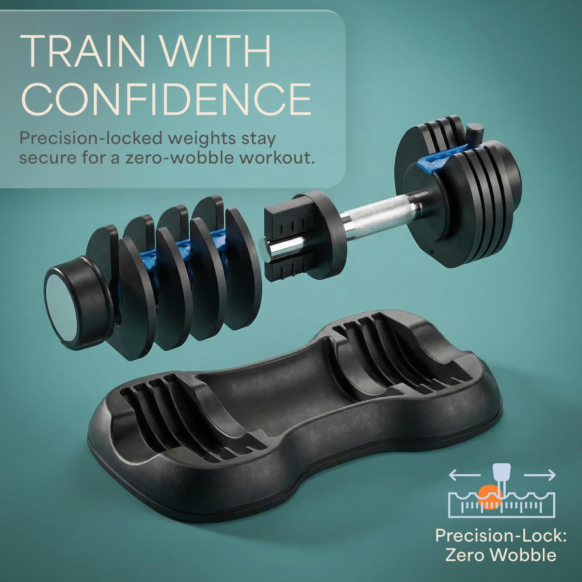 Lifepro Adjustable Dumbbells & Weights for Home Gym, Quick-Adjust