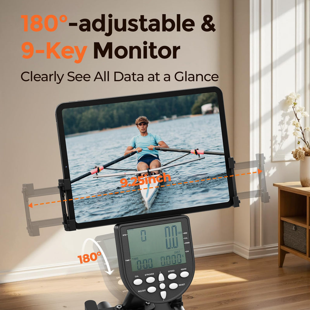 YOSUDA Rowing Machine for Home, Magnetic Rower with 16-Level Resistance