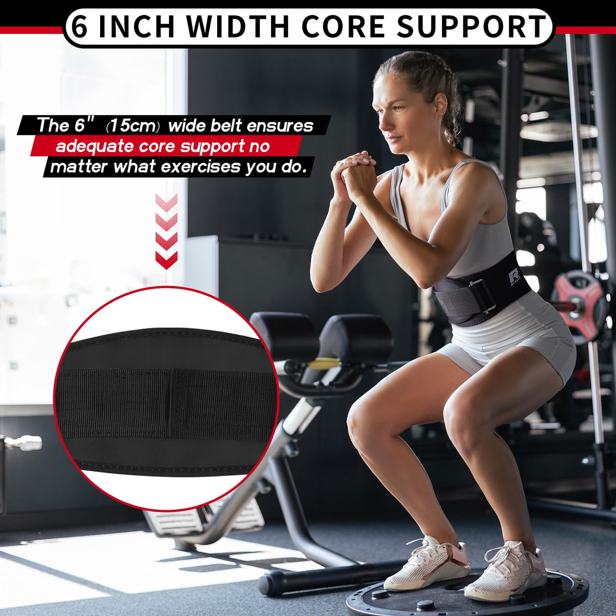 RitFit 6-Inch Weight Lifting Belt for Squats & Deadlifts