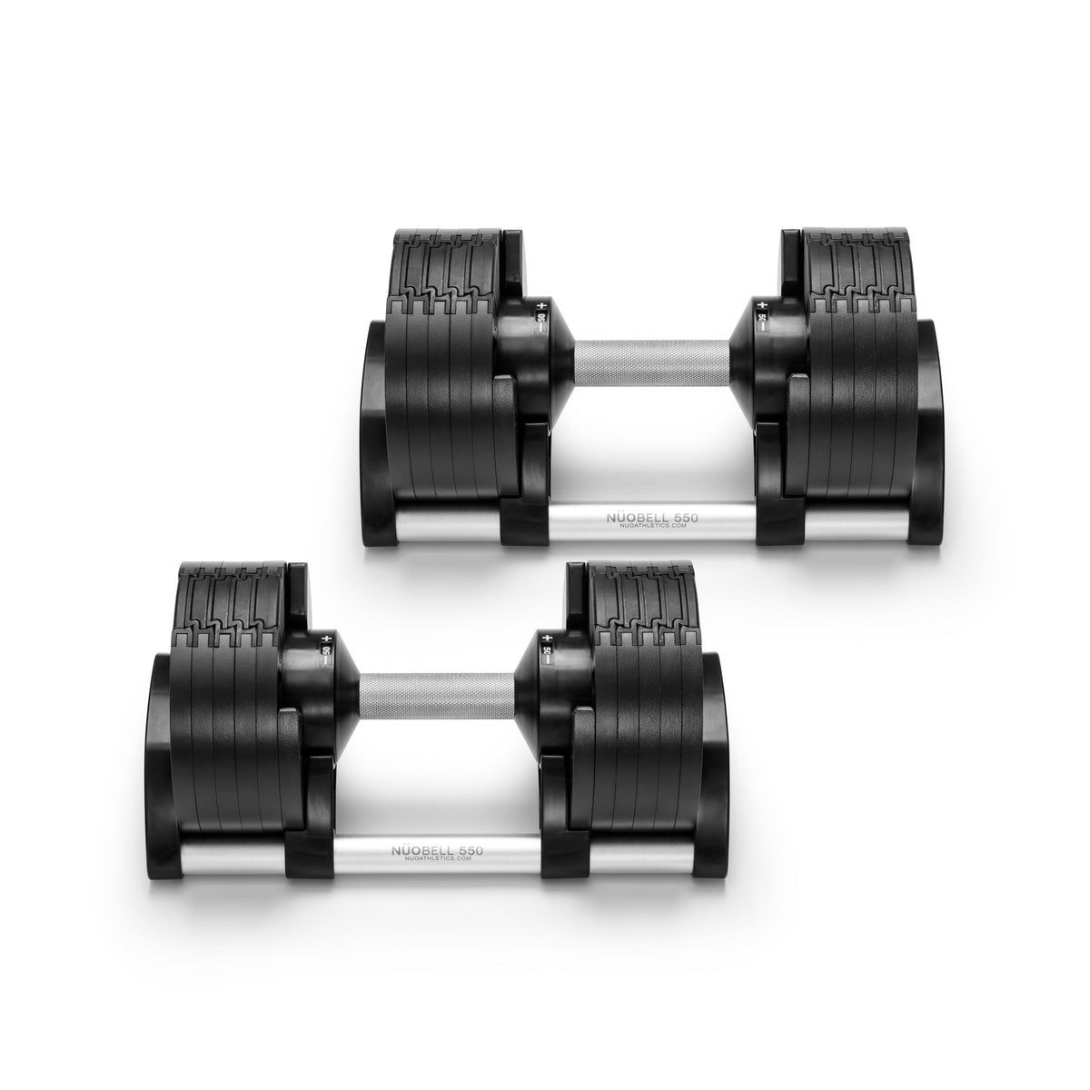 NÜOBELL® Adjustable Dumbbell Set, 5-50 LB or 5-80 LB, Easy Twist 2024-25 Model, All-In-One Weights Set (Pair) for Home, Original Manufacturer