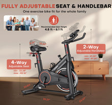 Magnetic Stationary Exercise Bike with App & 350 lb Capacity
