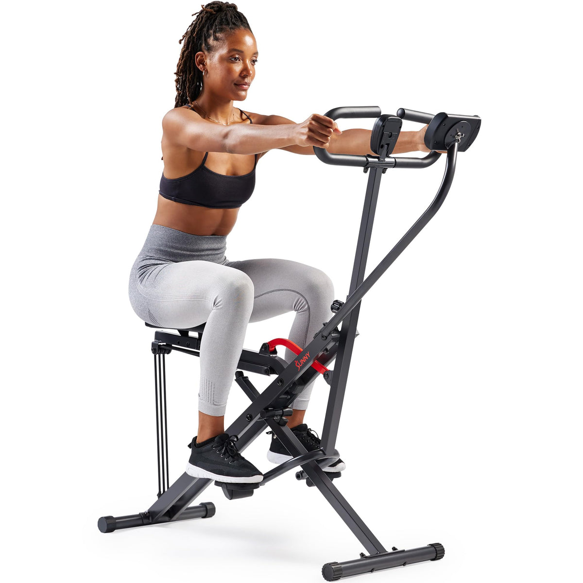 Sunny Health Smart Row-N-Ride Trainer with 330 lb Capacity