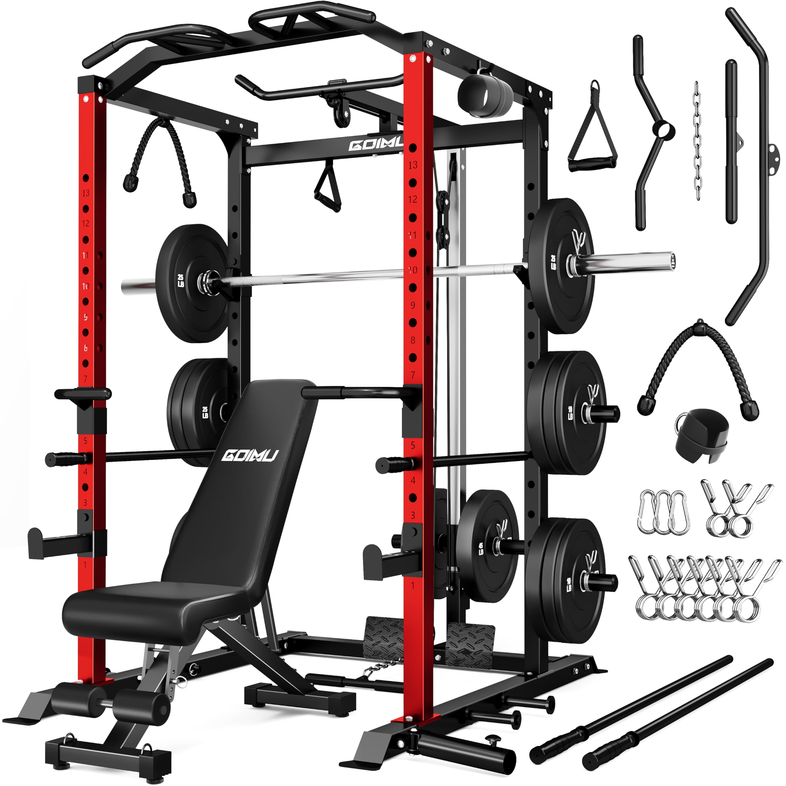 GOIMU C1-V4 Pro Power Cage with LAT Pulldown System