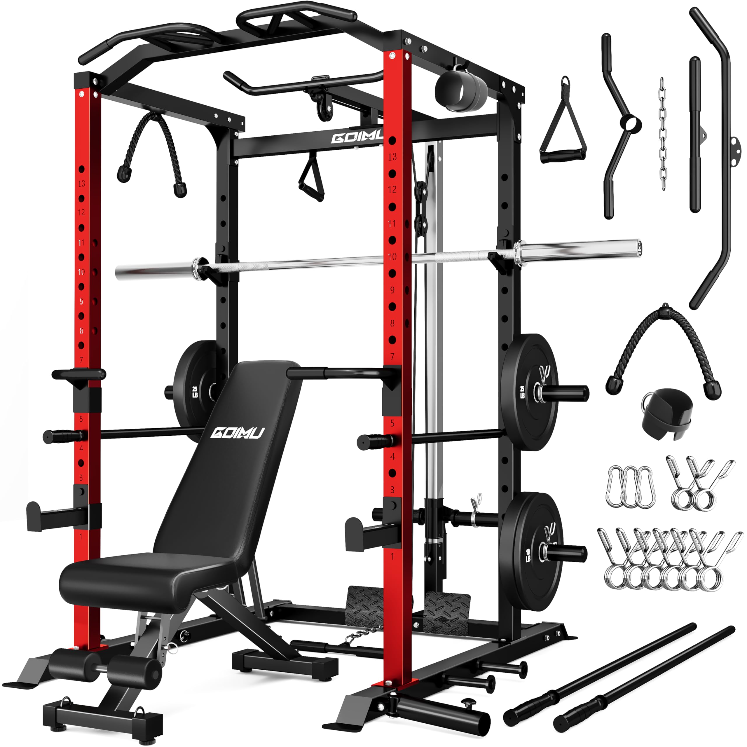 GOIMU C1-V4 Pro Power Cage with LAT Pulldown System