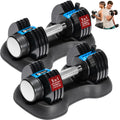 Lifepro Adjustable Dumbbells & Weights for Home Gym, Quick-Adjust