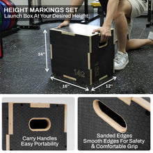 Signature Fitness Non-Slip Wooden Plyo Box for Jump Training