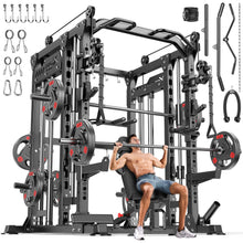 Multi-Function Smith Machine Power Cage with Cable Crossover