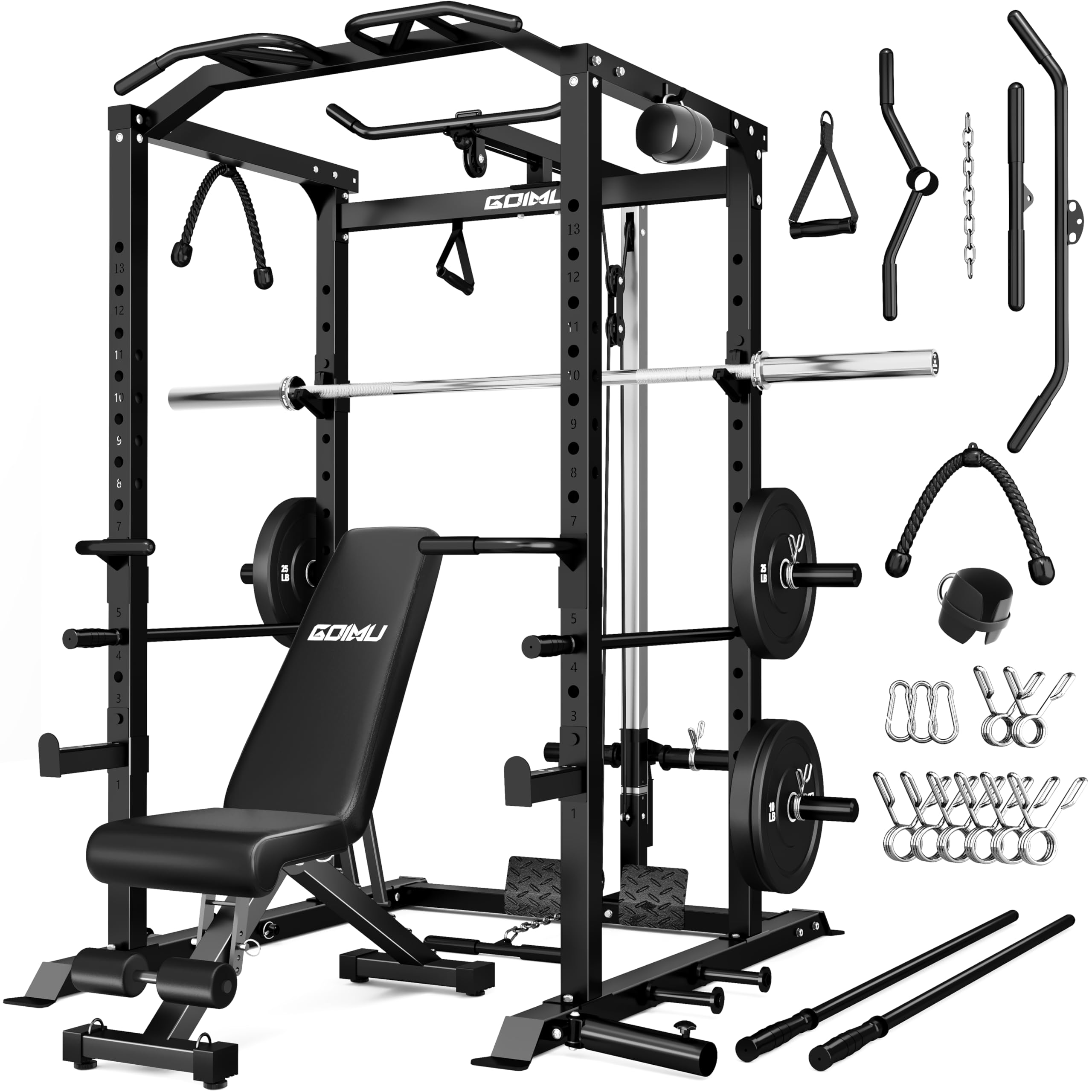 GOIMU C1-V4 Pro Power Cage with LAT Pulldown System