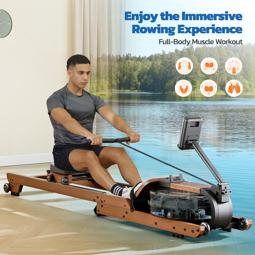 Dripex Water Rowing Machine, Foldable Rowing Machines for Home, Max 400 LBS
