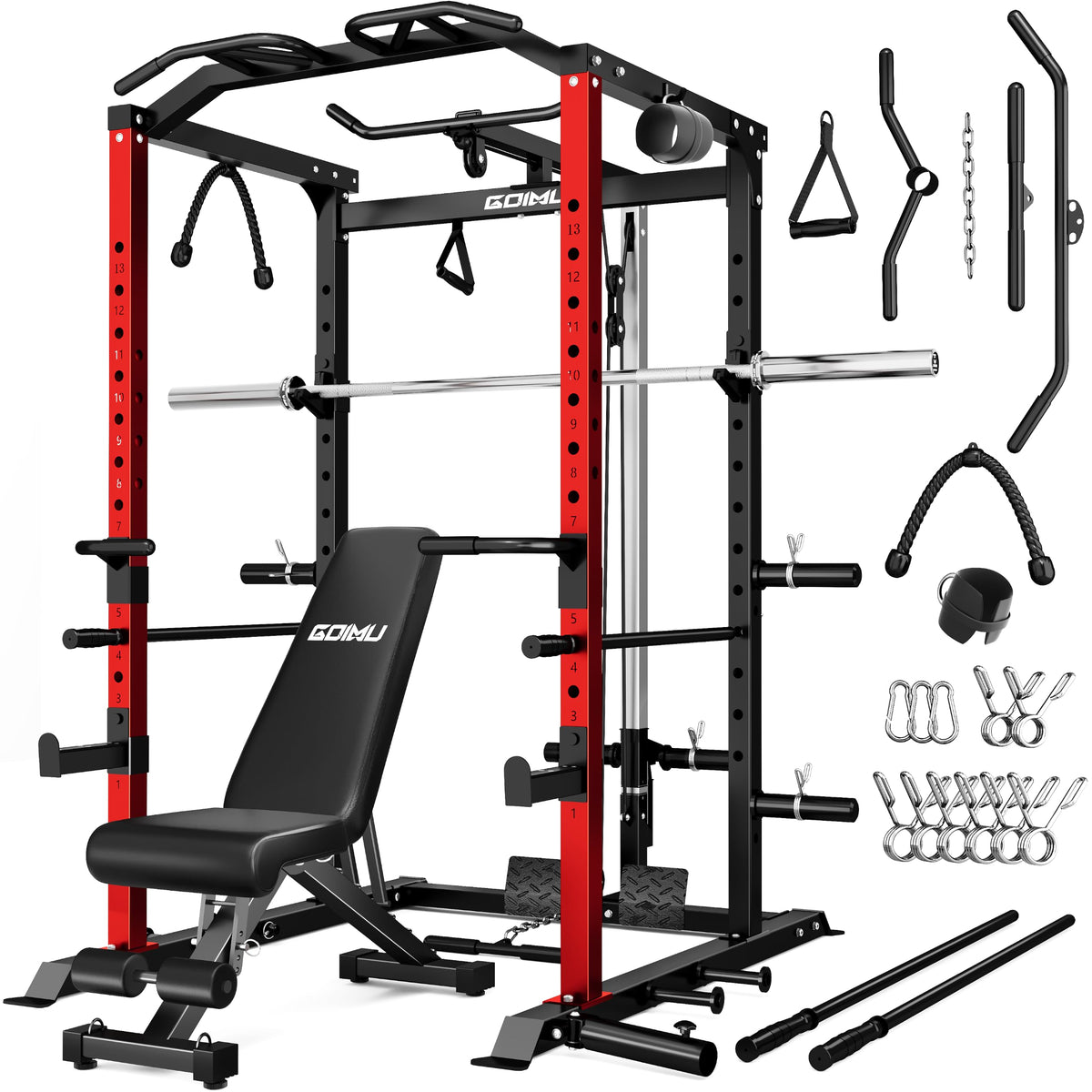 GOIMU C1-V4 Pro Power Cage with LAT Pulldown System