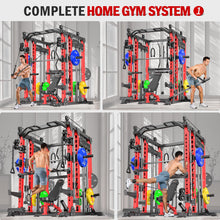 Multi-Function Smith Machine Power Cage with Cable Crossover