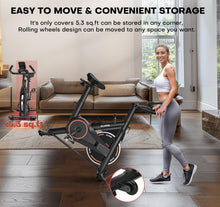 Magnetic Stationary Exercise Bike with App & 350 lb Capacity