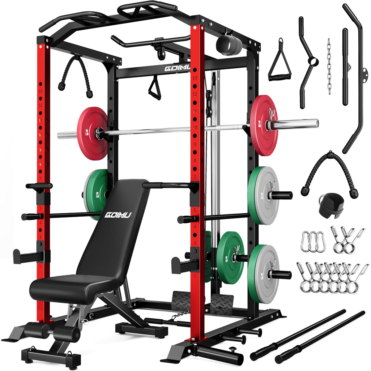GOIMU C1-V4 Pro Power Cage with LAT Pulldown System