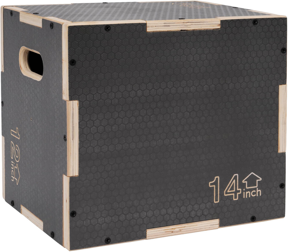 Signature Fitness Non-Slip Wooden Plyo Box Jump Exercise Platform, Plyometric Workout Equipment for Home Gym, Training Step Box, Multiple Sizes