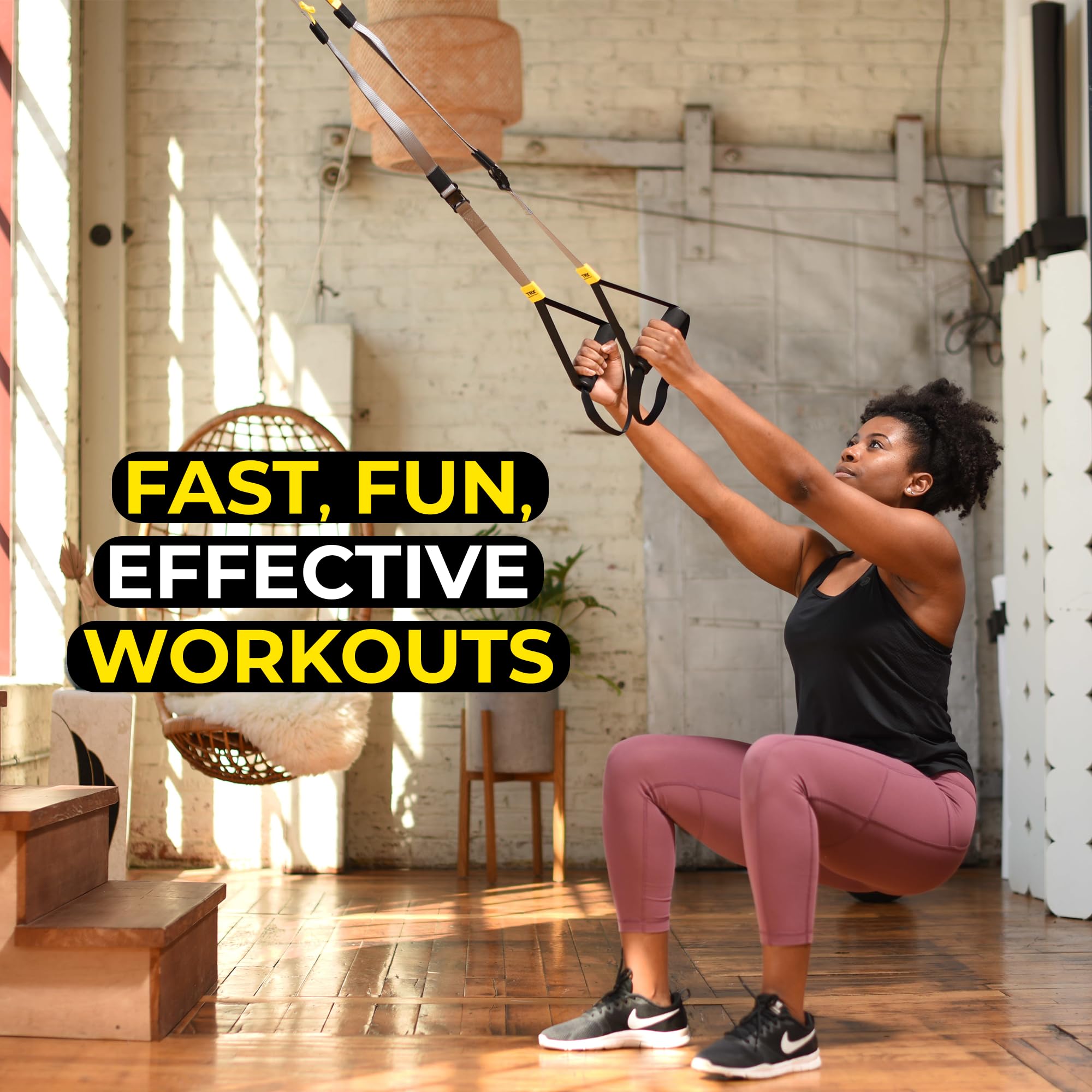 TRX GO Suspension Trainer, At Home, Portable Gym Workout, For Strength Training, Full Body Exercise Equipment