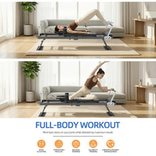 Foldable Pilates Reformer with Adjustable Resistance Bands