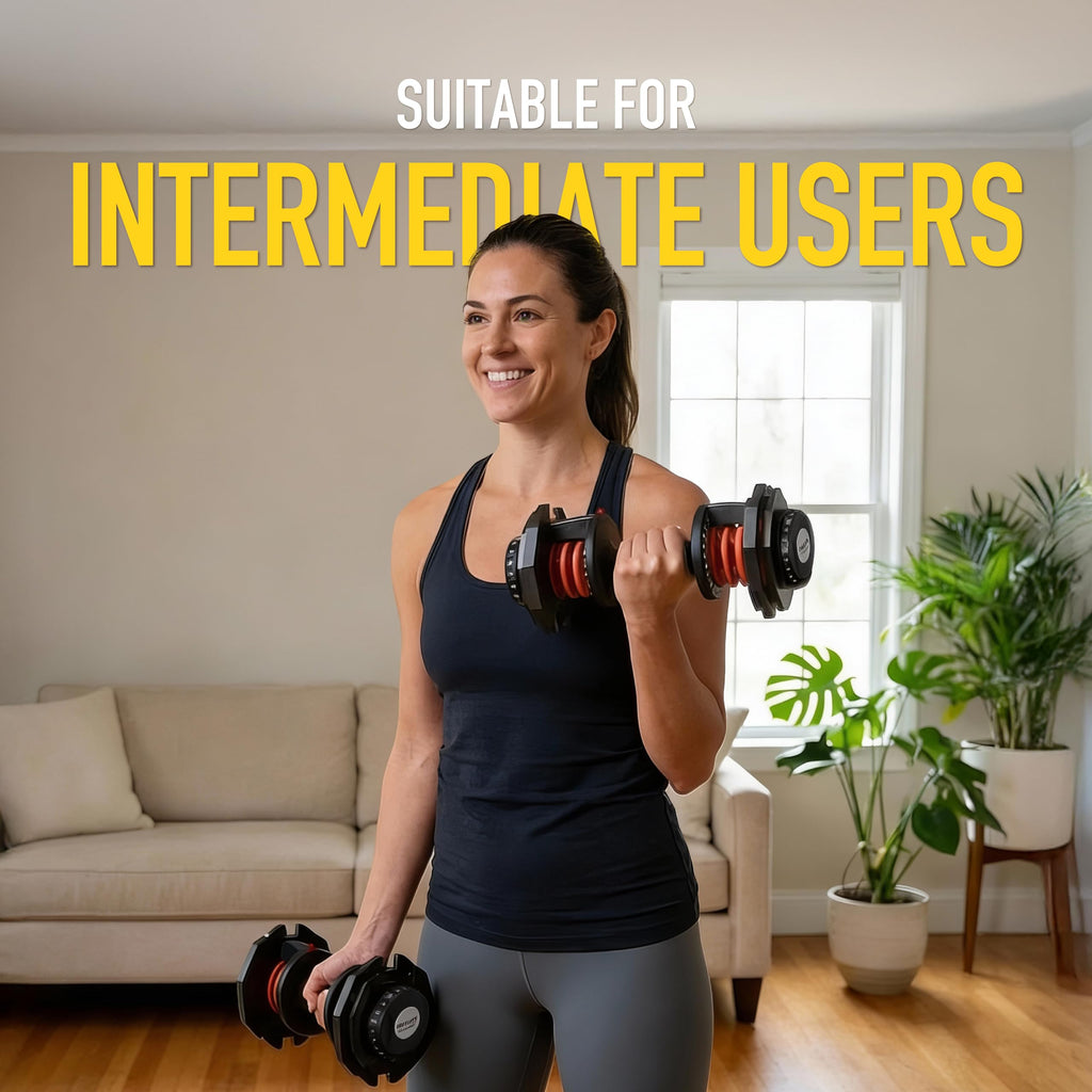 ATIVAFIT Adjustable Dumbbells Set, 5–88LB Quick Adjust Free Weights with Double Safety Lock & Anti-Slip Steel Handle, Space Saving Home Gym Equipment for Full Body Strength Training