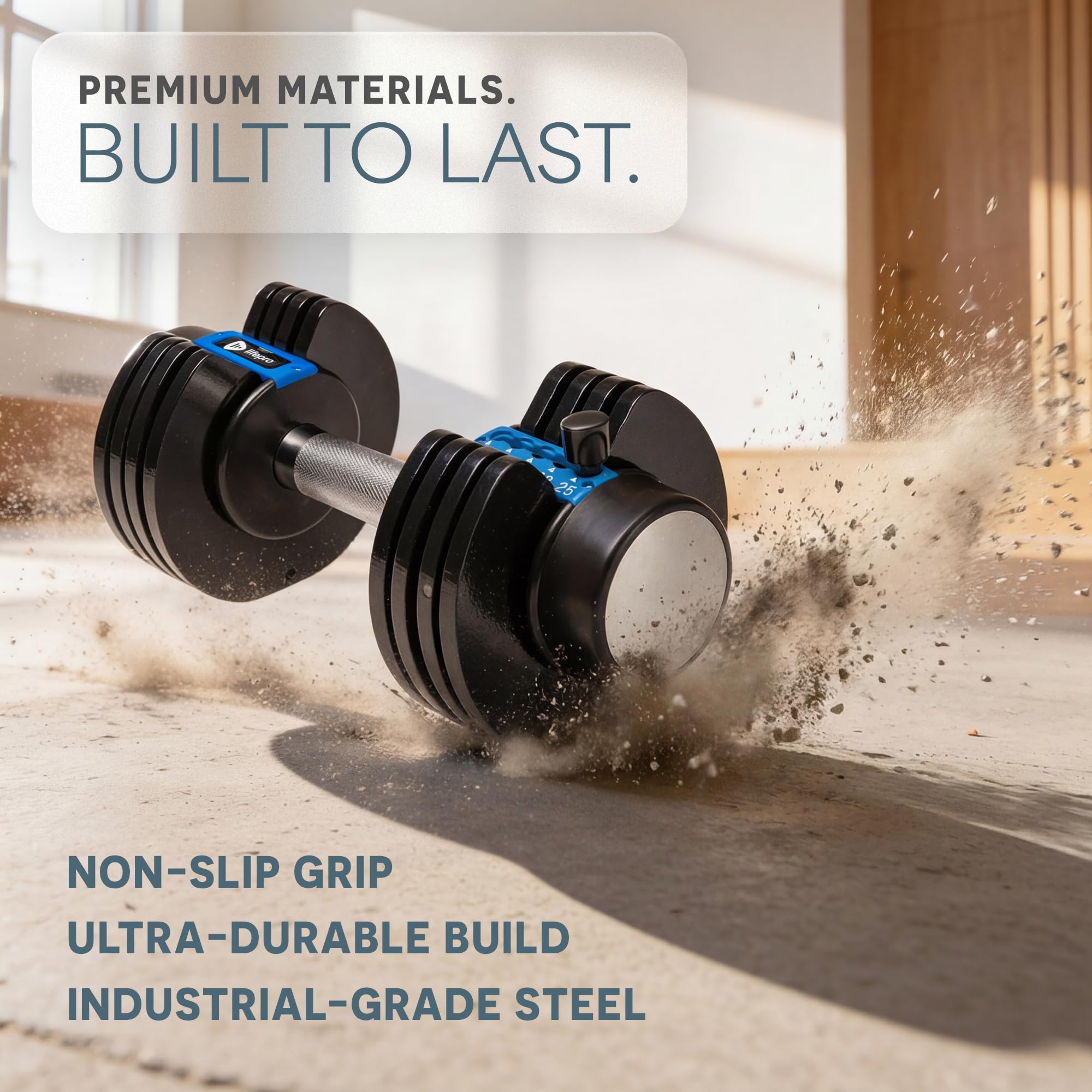 Lifepro Adjustable Dumbbells & Weights for Home Gym, Quick-Adjust