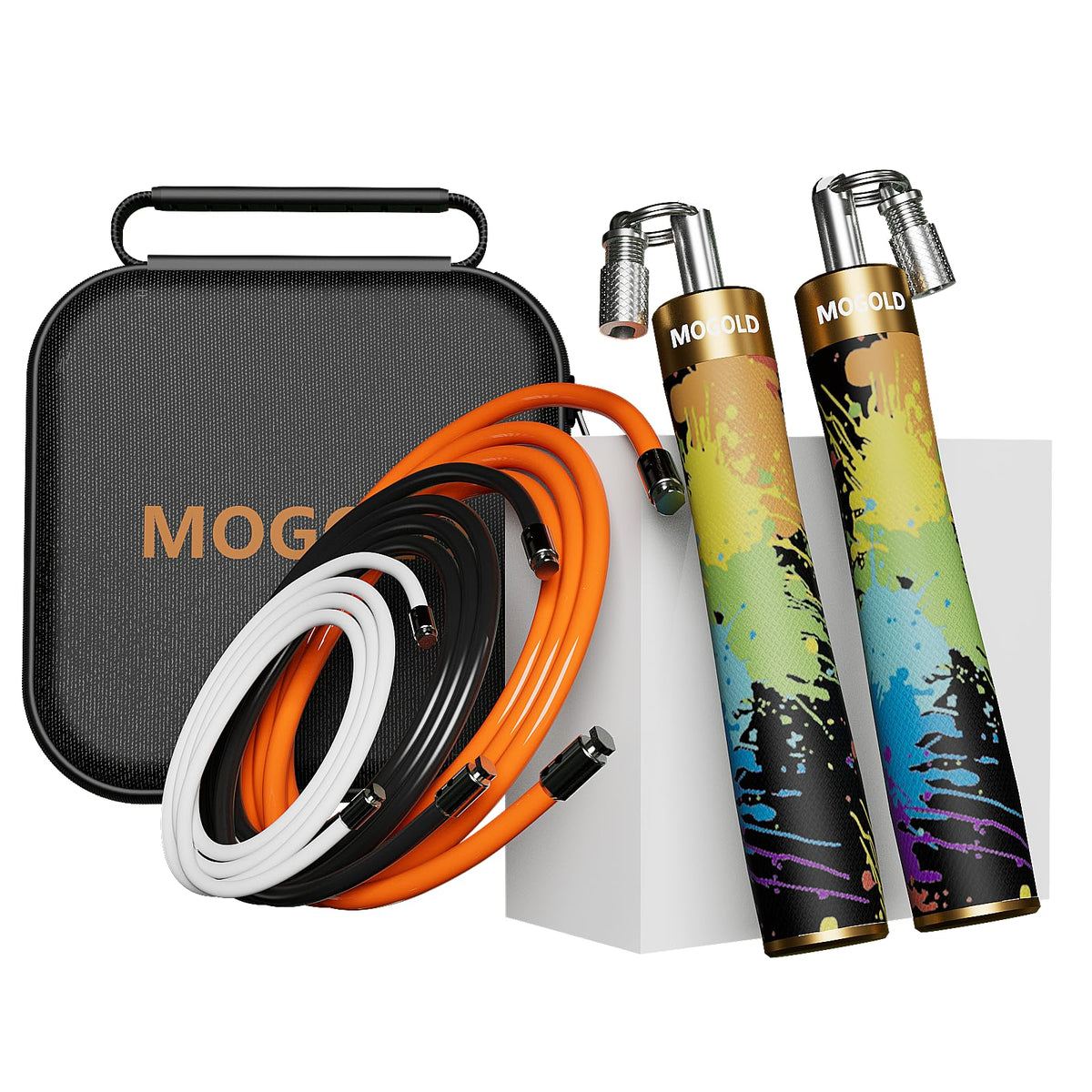 Mogold Weighted Jump Rope with Interchangeable Heavy Cords