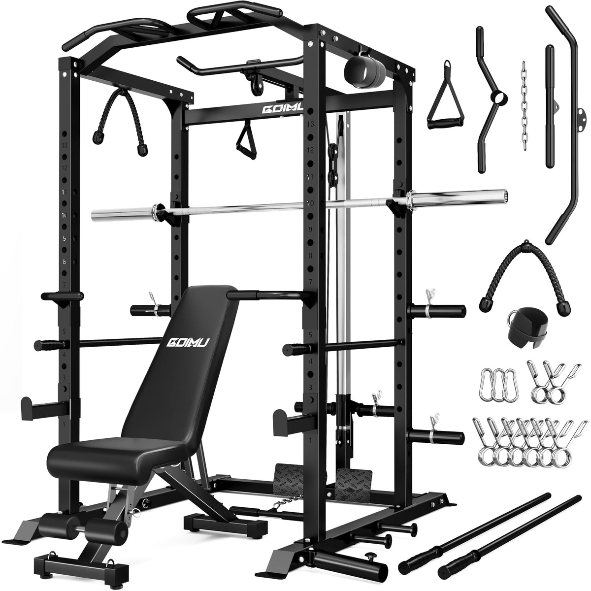 GOIMU C1-V4 Pro Power Cage with LAT Pulldown System