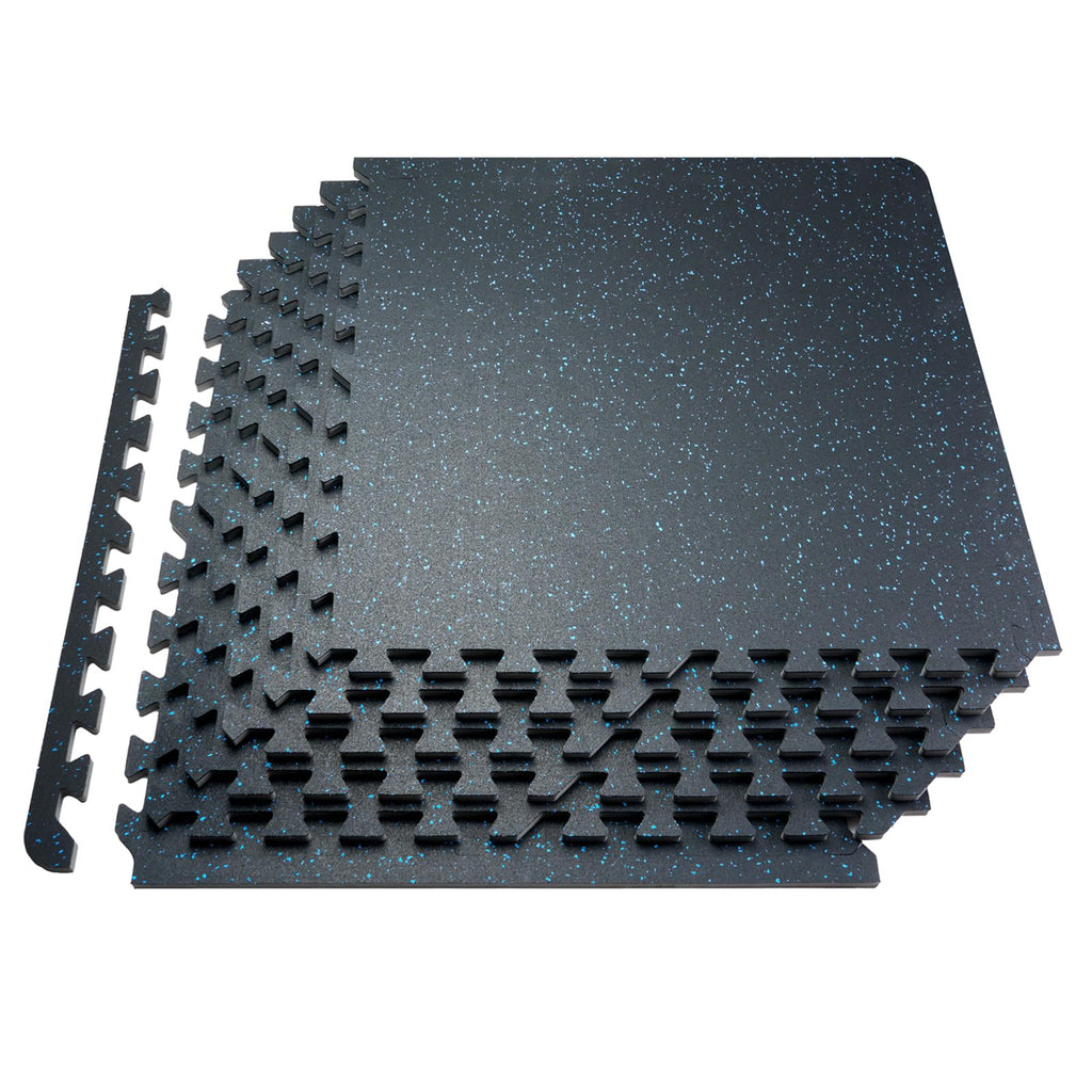 VEVOR Rubber-Top Interlocking Gym Mats with EVA Foam