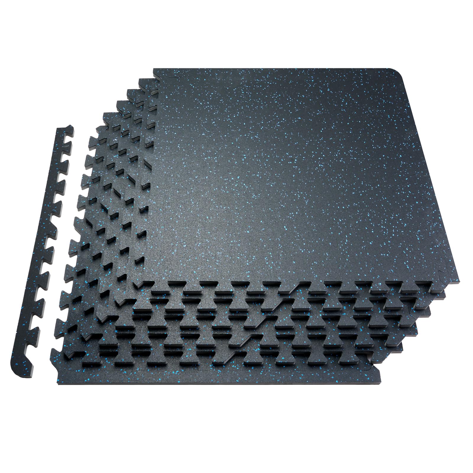 VEVOR Rubber-Top Interlocking Gym Mats with EVA Foam