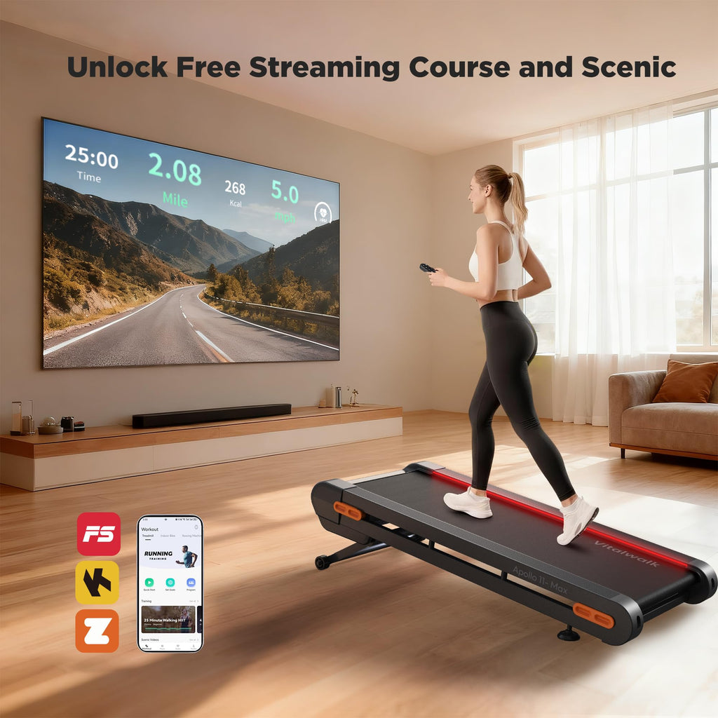 Vitalwalk Walking Pad with Incline 20%/12% Auto Treadmills for Home Small