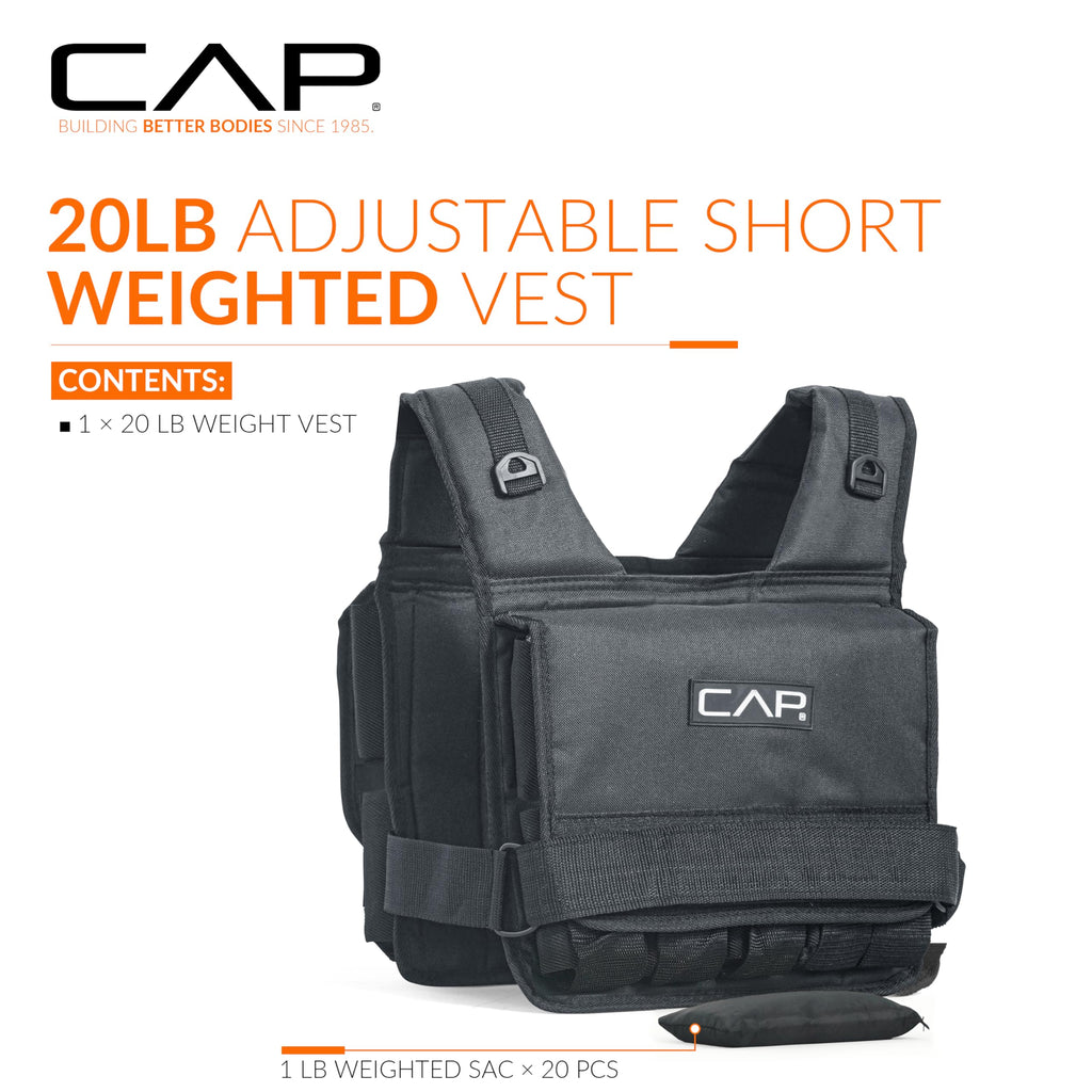 CAP Adjustable Weighted Vest 20–150 lbs for Strength Training, Running & Workouts, Weight Vest for Men & Women, Fitness Training Vest