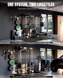 Mikolo Folding Wall-Mounted Squat Rack with Cable System
