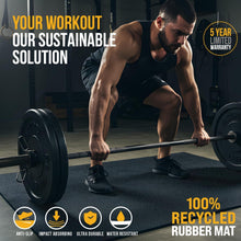 Rubber King Recycled Rubber Exercise Mat for Home Gym Floors