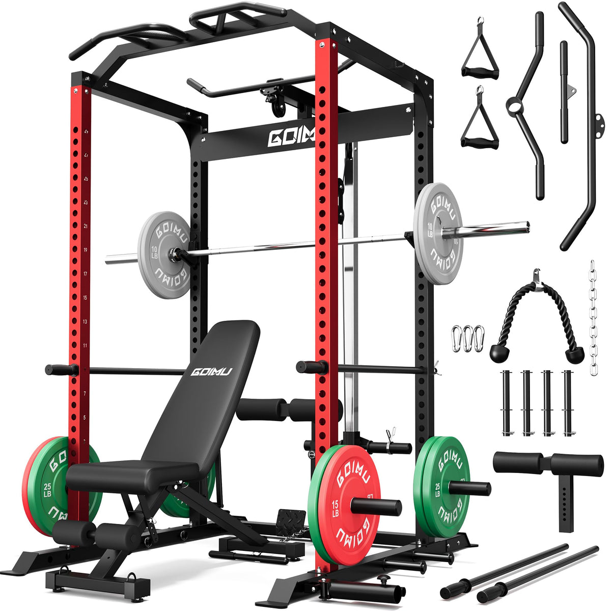 GOIMU C1-V4 Pro Power Cage with LAT Pulldown System