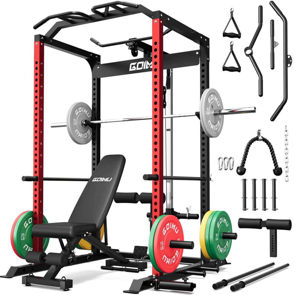 GOIMU C1-V4 Pro Power Cage with LAT Pulldown System